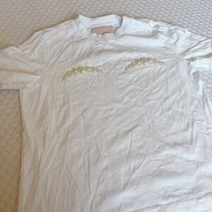Simone Rocha White Top with Pearl Details